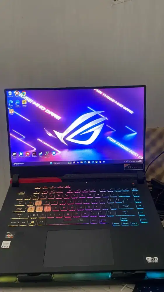 Laptop Asus rog strix G513IM fullset no minus pemakaian sendiri
