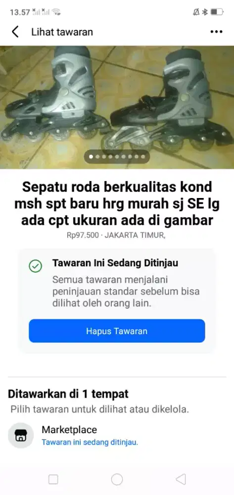 Se psg sepatu beroda kond spt baru hrg murah sj cpt dpt yah