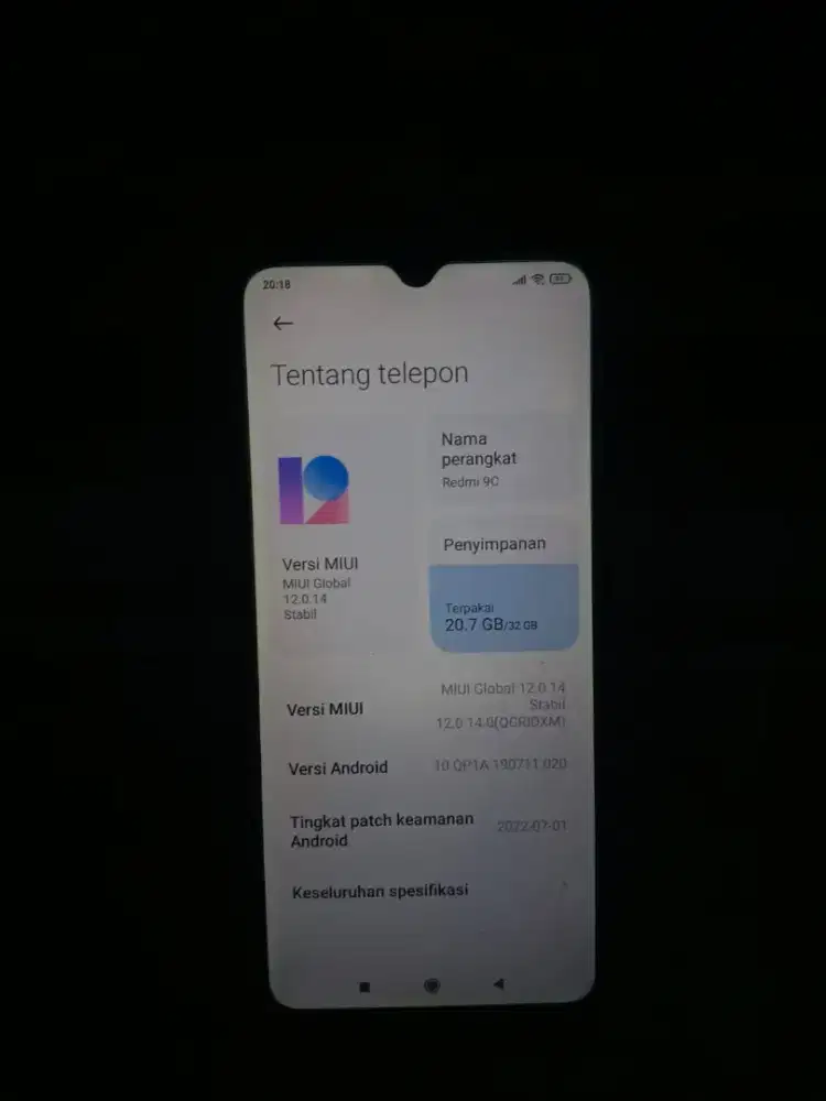 Jual redmi 9c no minus batangan