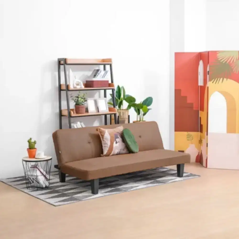 Informa Martis Oakland Sofa Bed Fabric - Cokelat
