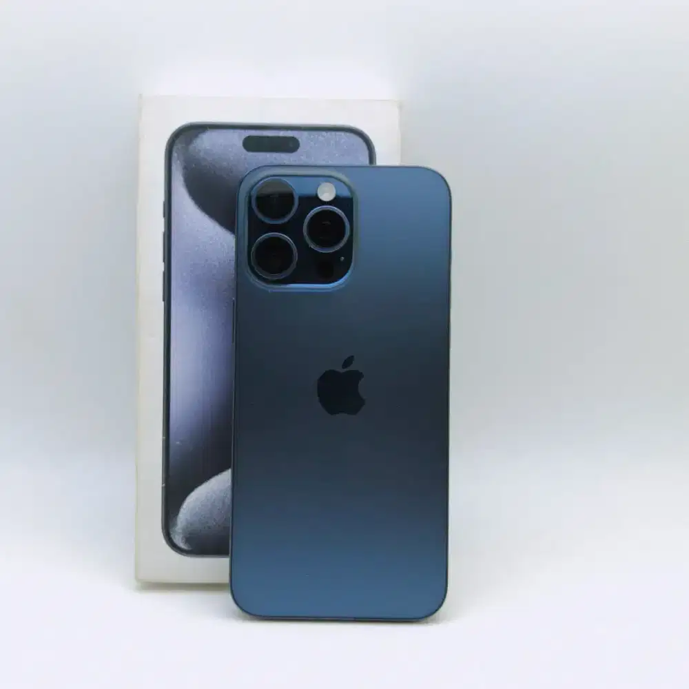 BEKAS Iphone 15 Pro Max 512GB Blue Ex Garansi Resmi Mapple