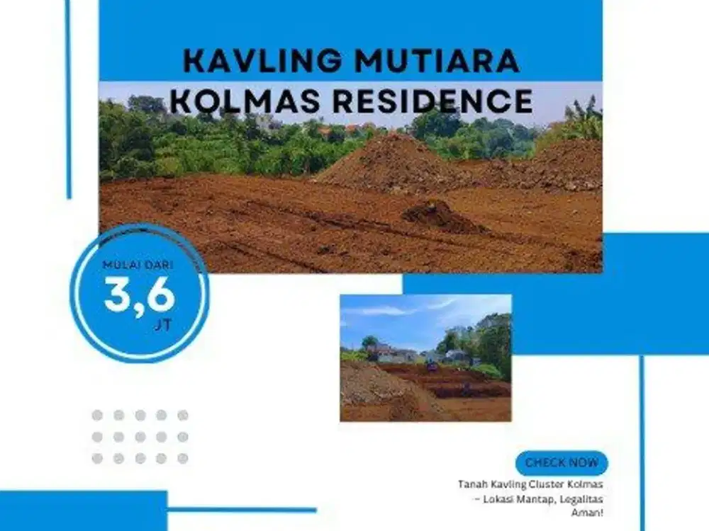 STOP! Harga Naik Besok Pagi. Kavling Mutiara Kolmas SHM View Terbaik