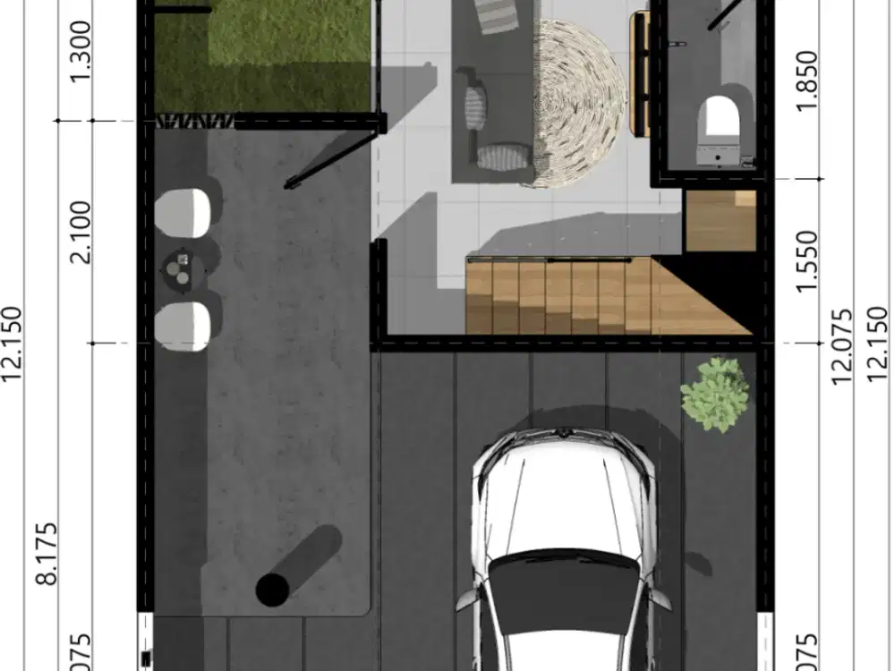 Hunian 2 Lantai Kota Bandung dengan Privasi Tinggi