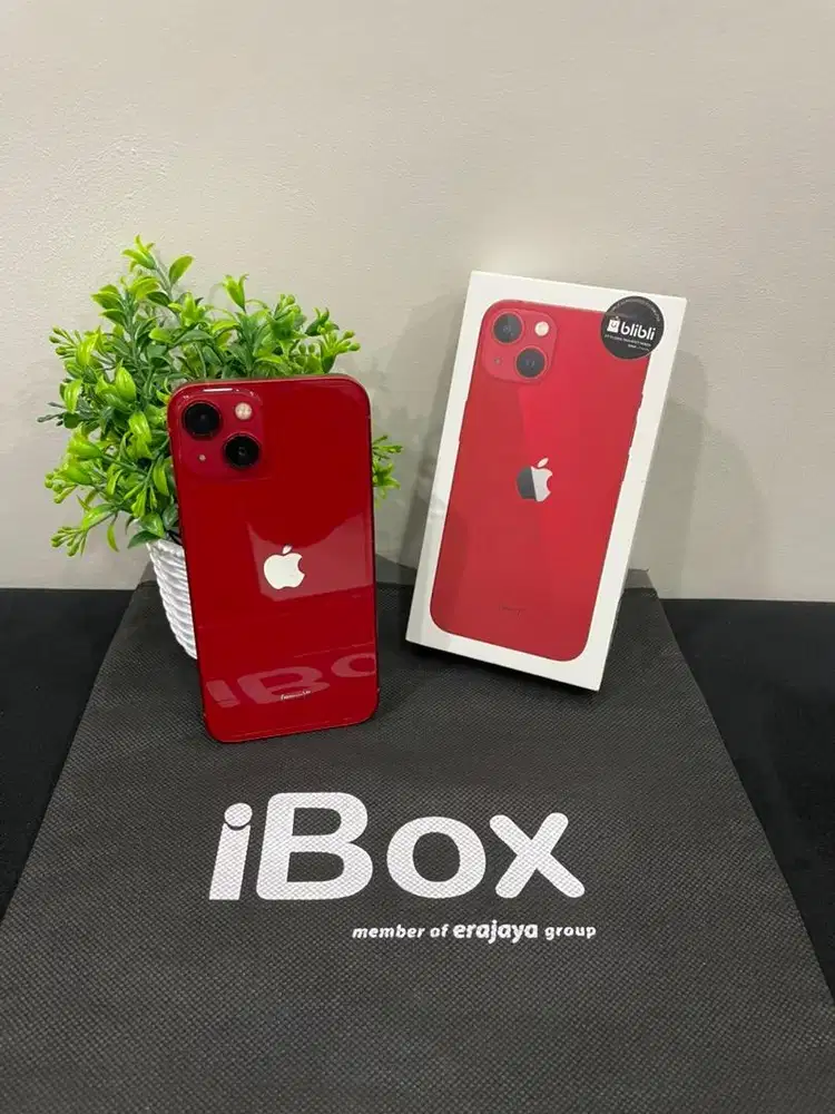 IPhone 13 128GB iBox Red mulus Fullset Ori BH 85% 3Utool 98 Permanent