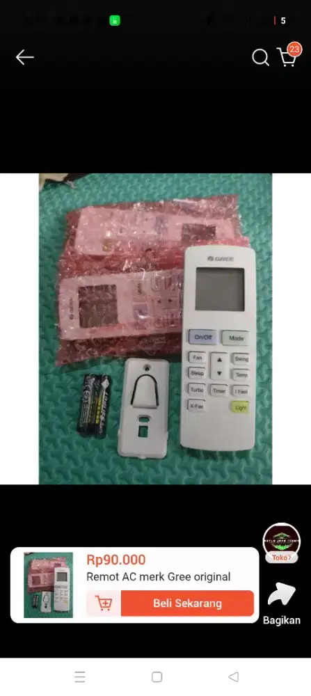 remot AC merk Gree original