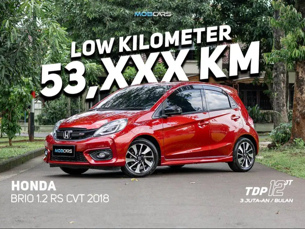 ANGSURAN 3JUTAAN!! HONDA BRIO 1.2 RS AT 2018 MOBCARS KREDIT