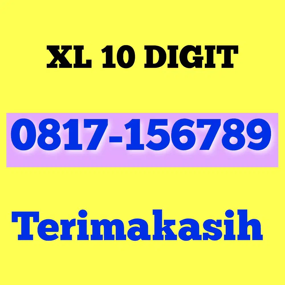 Nomor nomer cantik Xl 10 digit 56789