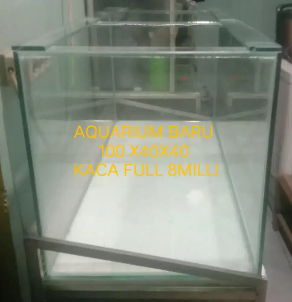 AQUARIUM BARU 100x40x40 kaca full 8milli bonus alas sterefoam