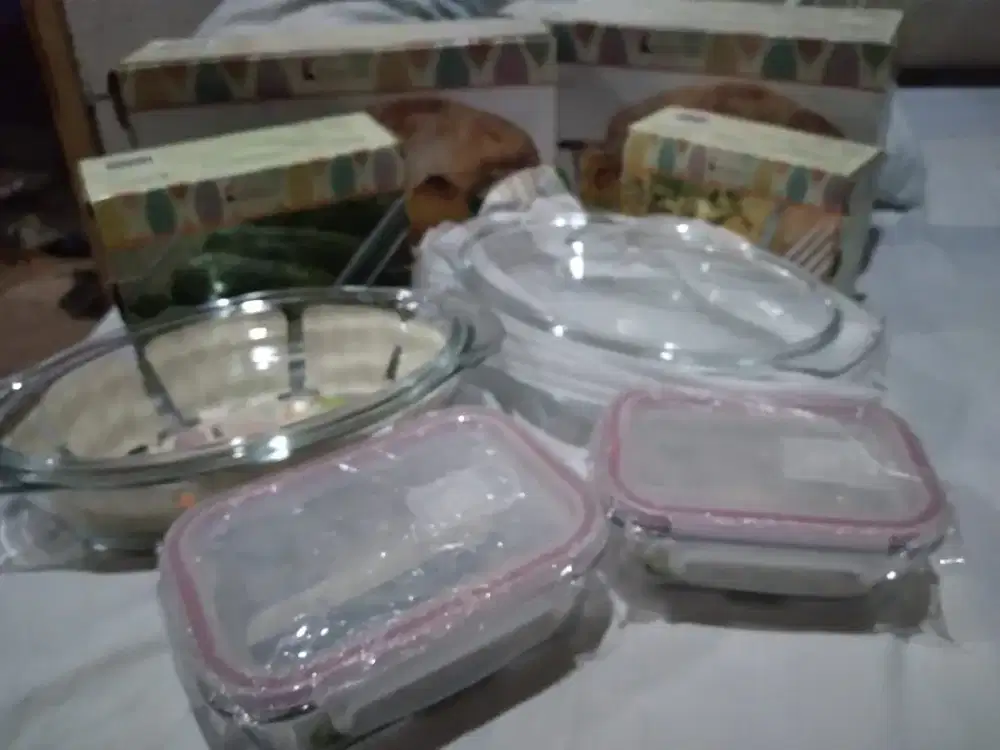 Jual Oval Casserole + Ttupperware Glass Tebal
