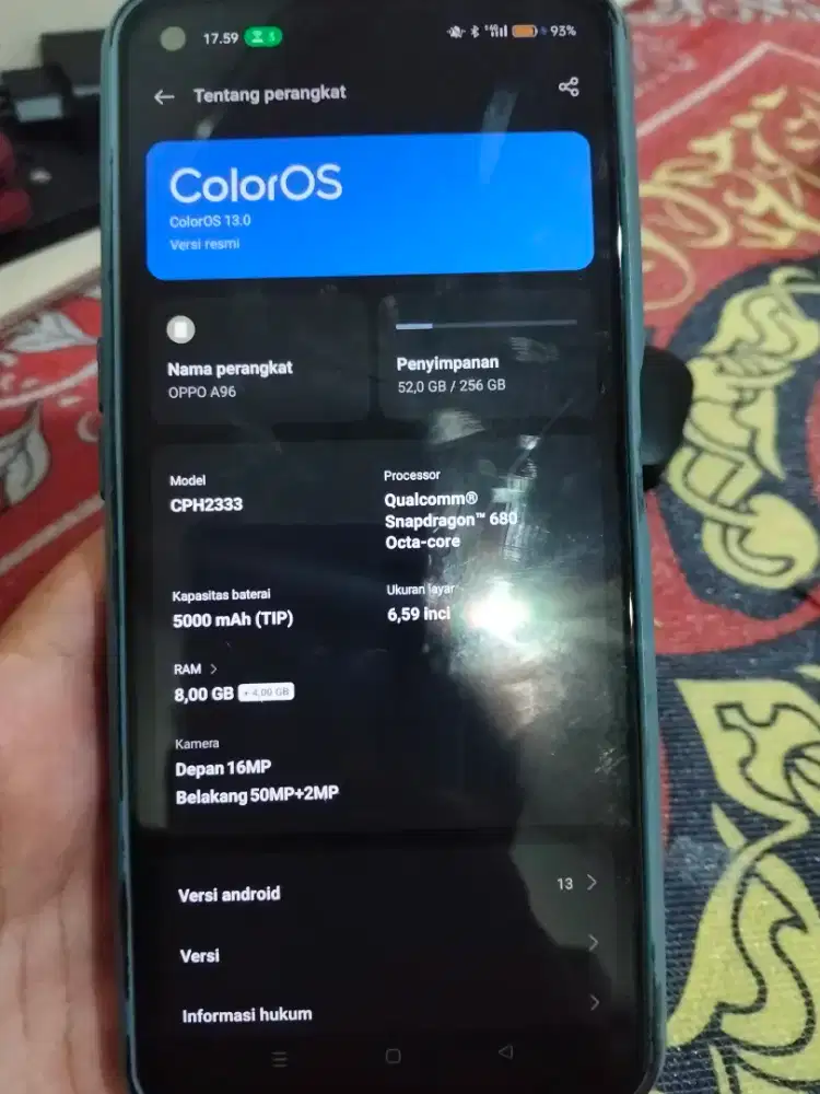 Oppo A96 Ram 8/256 GB