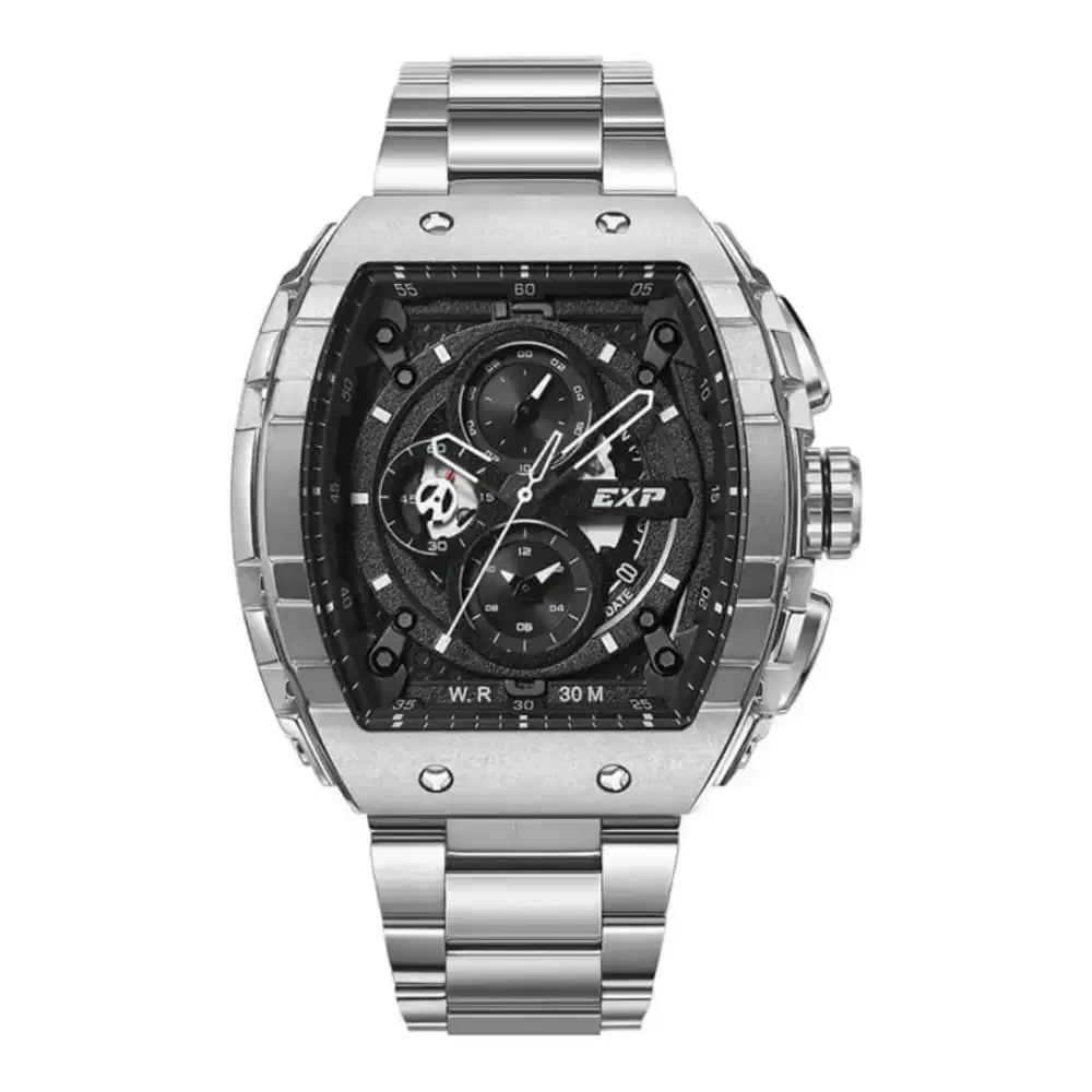 Expedition 6782 Chronograph Black Silver