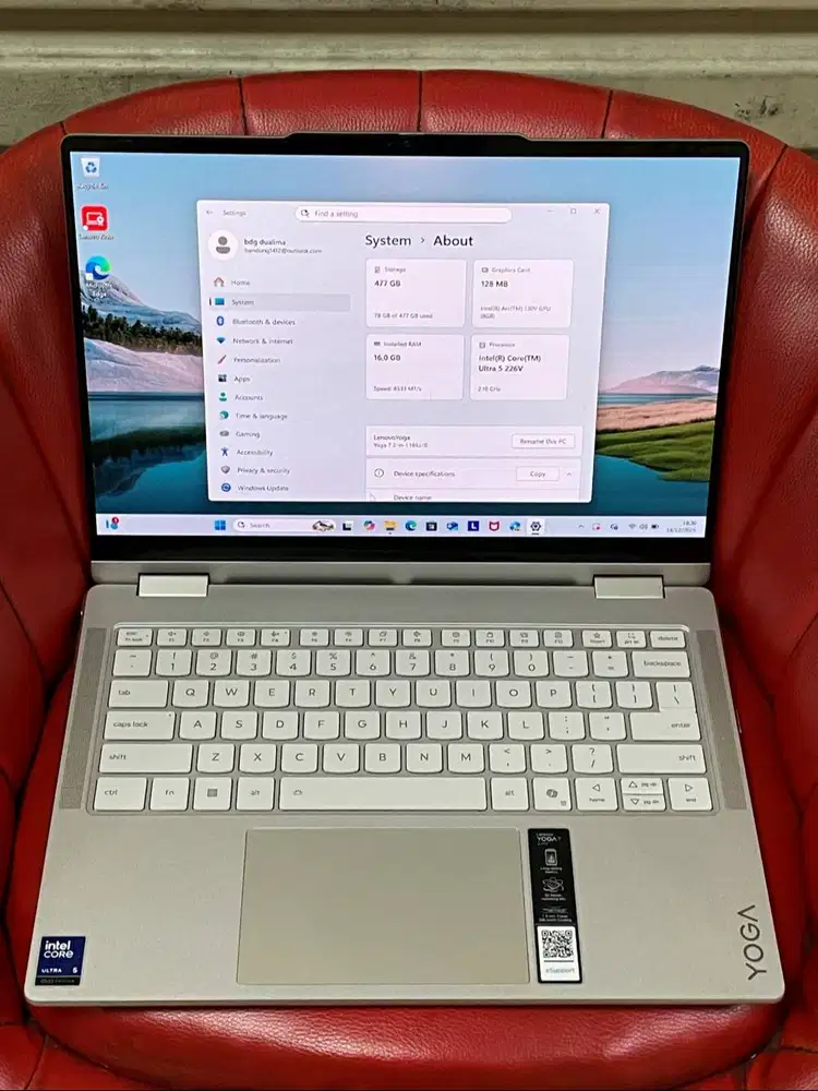 Lenovo Yoga Slim 7i Ultra 5 226V 16gb 512gb Mulus W11 OLED Touch