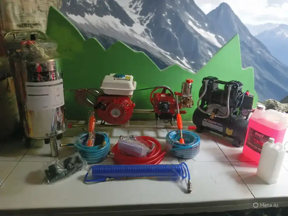 Perlengkapan Alat & Mesin Steam Salju 1 Set Siap Pakai