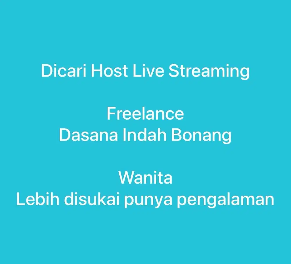 Host live streaming part time
