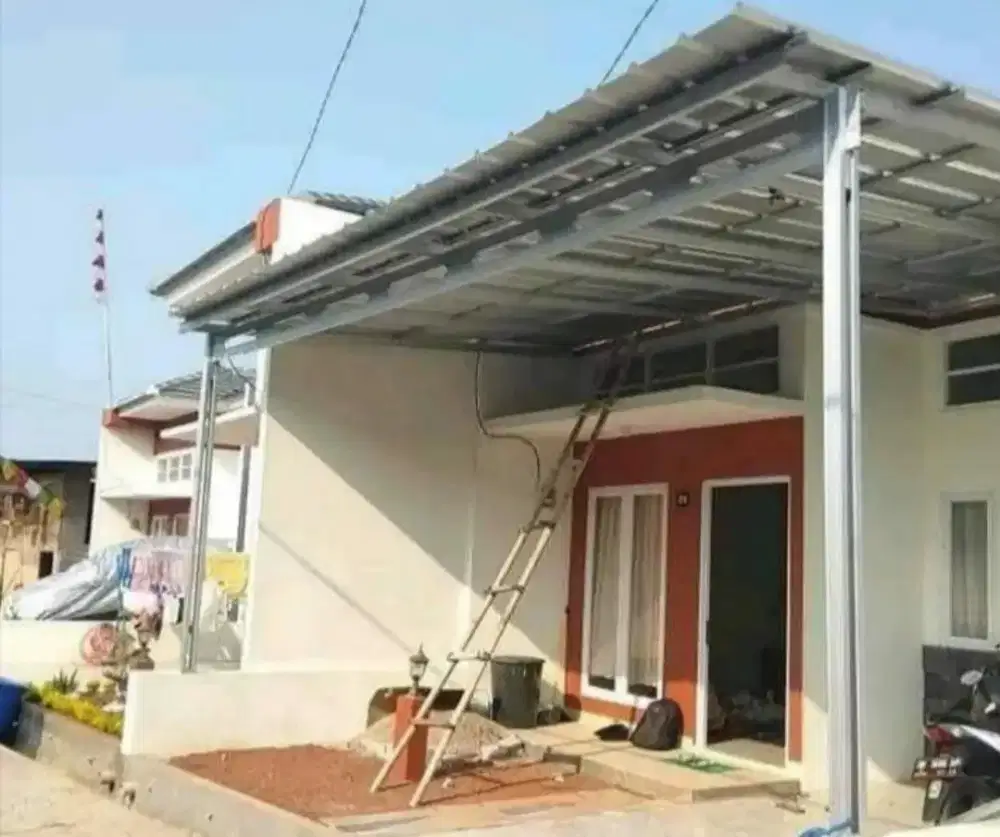 Kanopi baja ringan atap alderon, spandek pasir dan polos