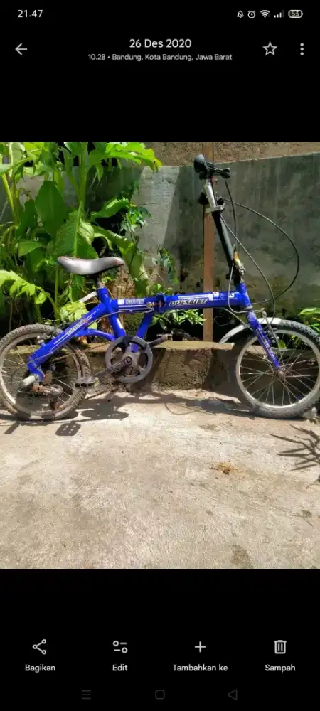 Sepeda lipat stang tinggi