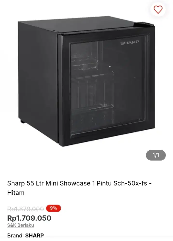 SHOWCASE SHARP MINIBAR