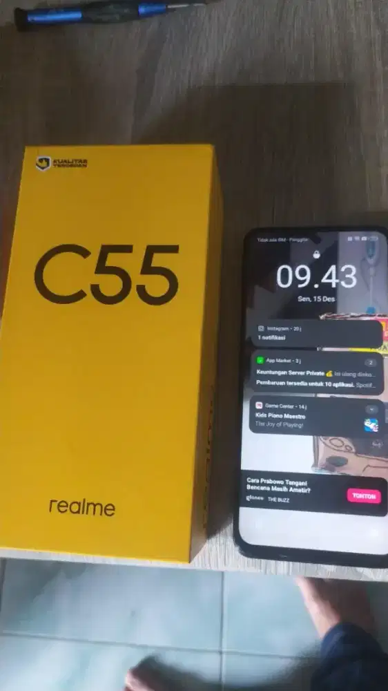 Hp realme c55 kondisi masih bagus
