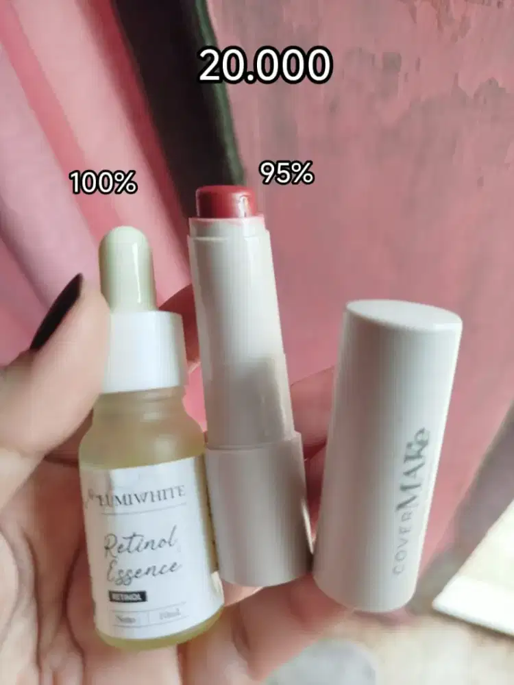 Serum retinol lumiwhit & lip balm covermake