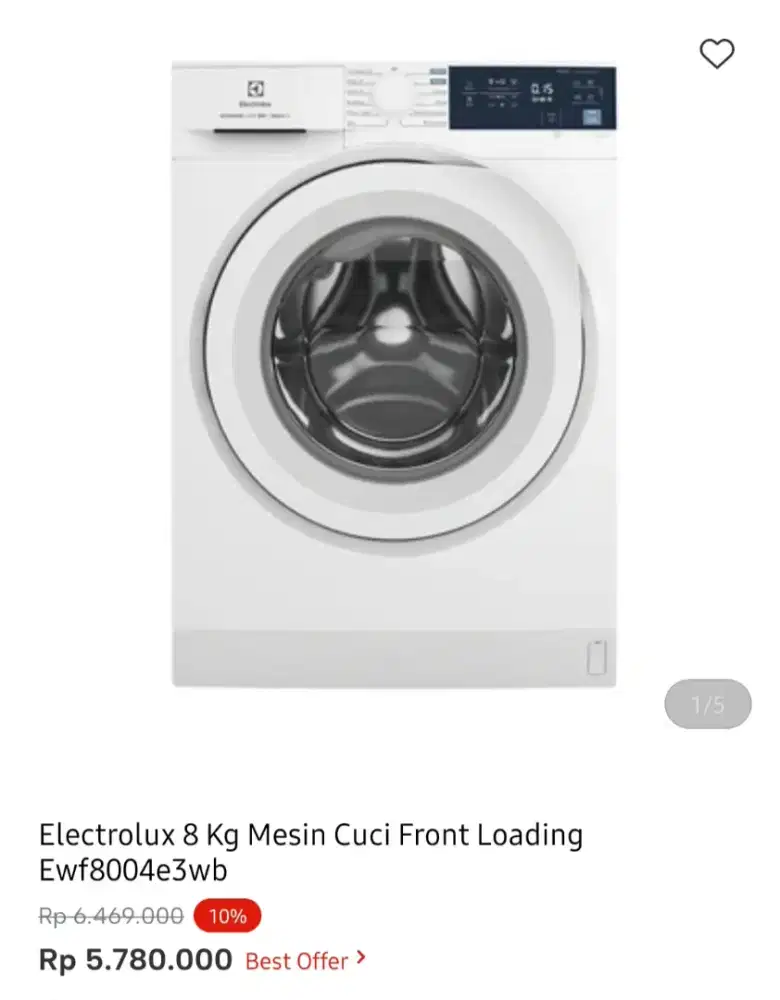 WM ELECTROLUX FRONT LOAD 8 KG