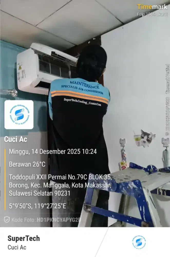 CUCI AC 75k DAN BONGKAR PASANG AC