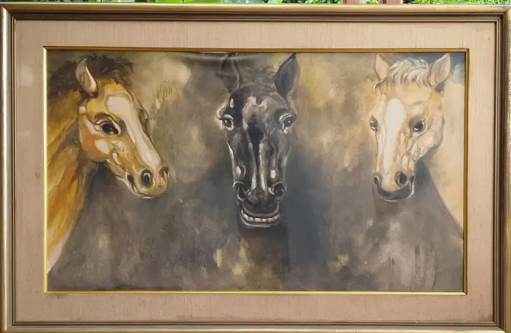 Lukisan Tiga Kuda Karya Wadji MS