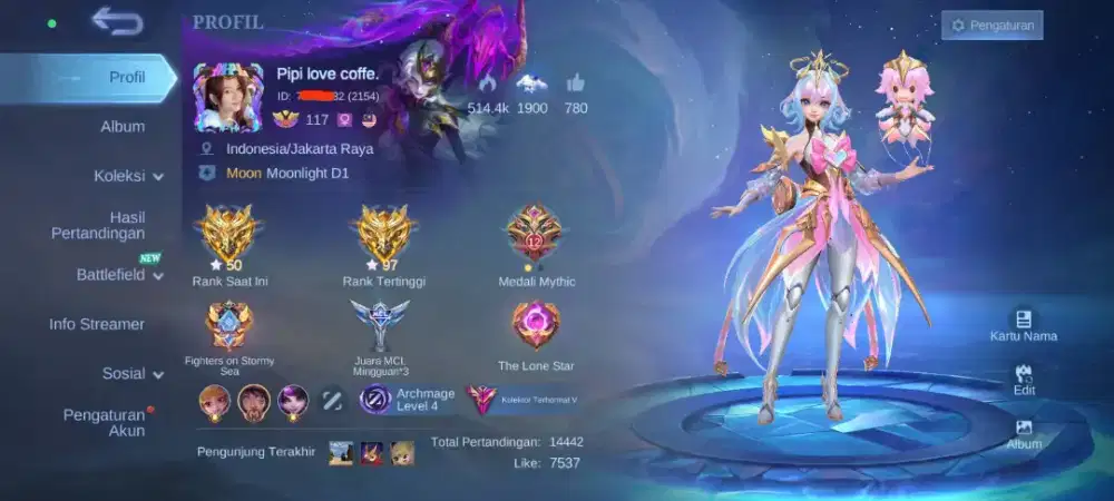 Spek Cewe Murmer Mobile Legends