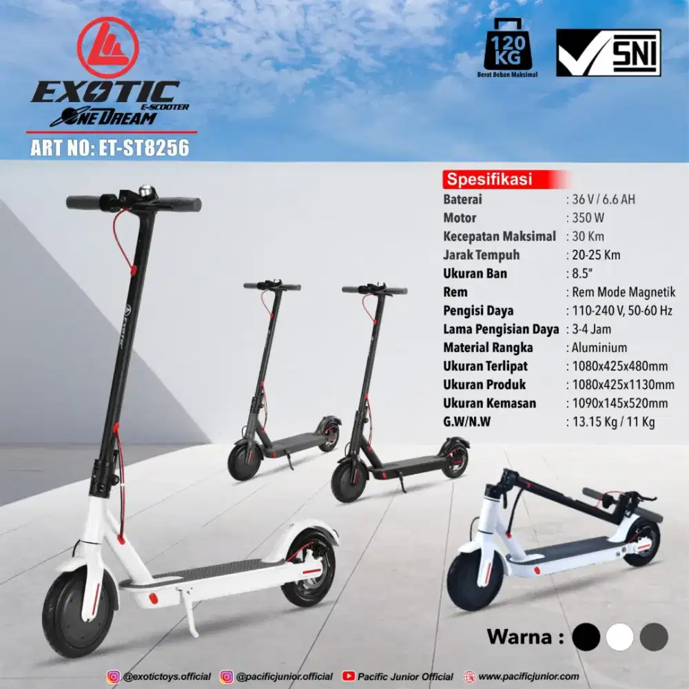 Otoped Skuter listrik EXOTIC ST 8256