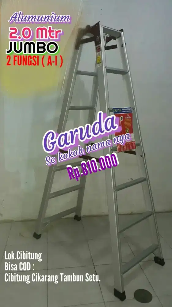 Tangga lipat almunium 2.0 mtr.