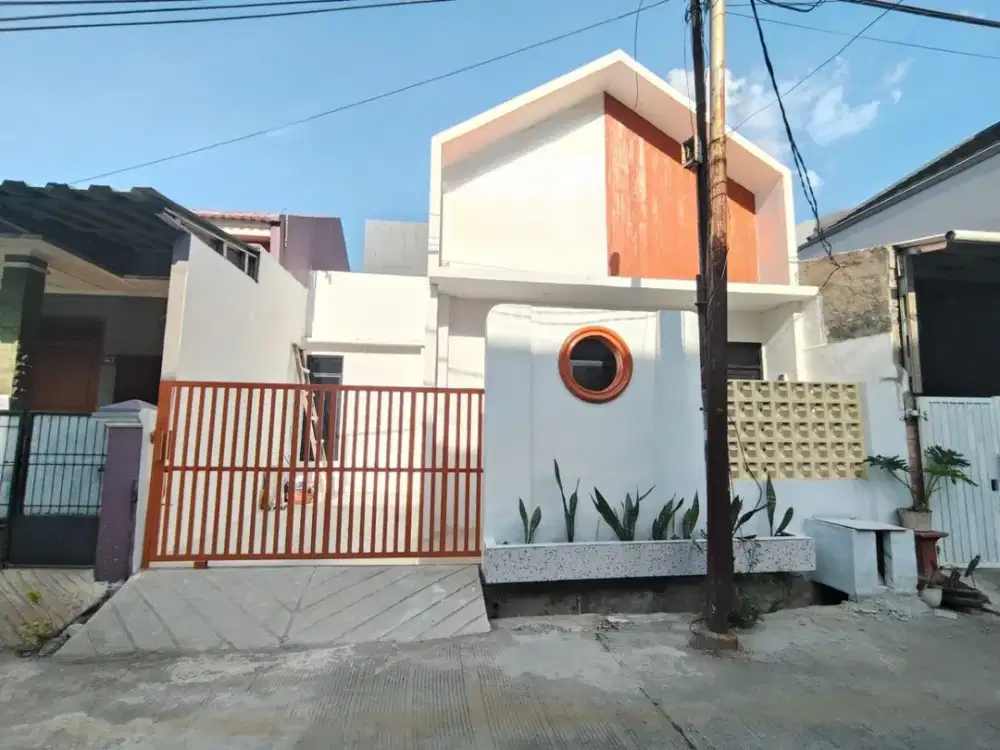 Di jual rumah baru bertema scadinavia di perumahan pesona anggrek bekasi kota