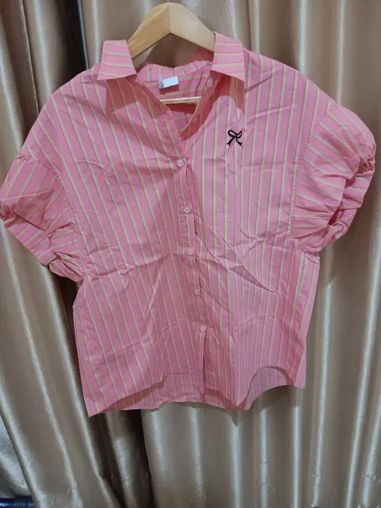 Baju Pink Garis2