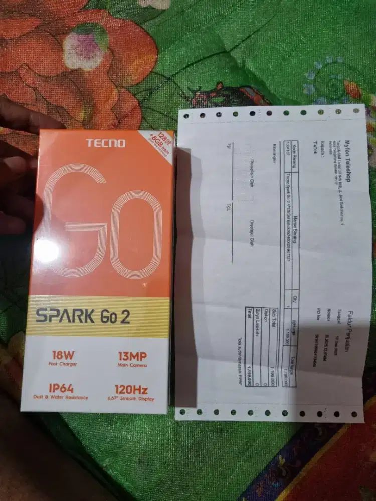 Tecno Spark Go 2 4/128 Segel Box Bergaransi