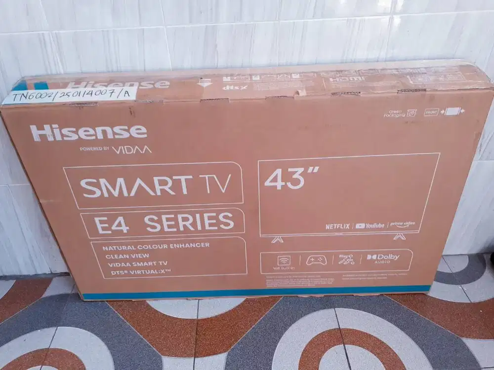 TV LED SMART HISENSE 43IN YOUTUBE DIGITAL NETFLIK SEGEL GARANSI