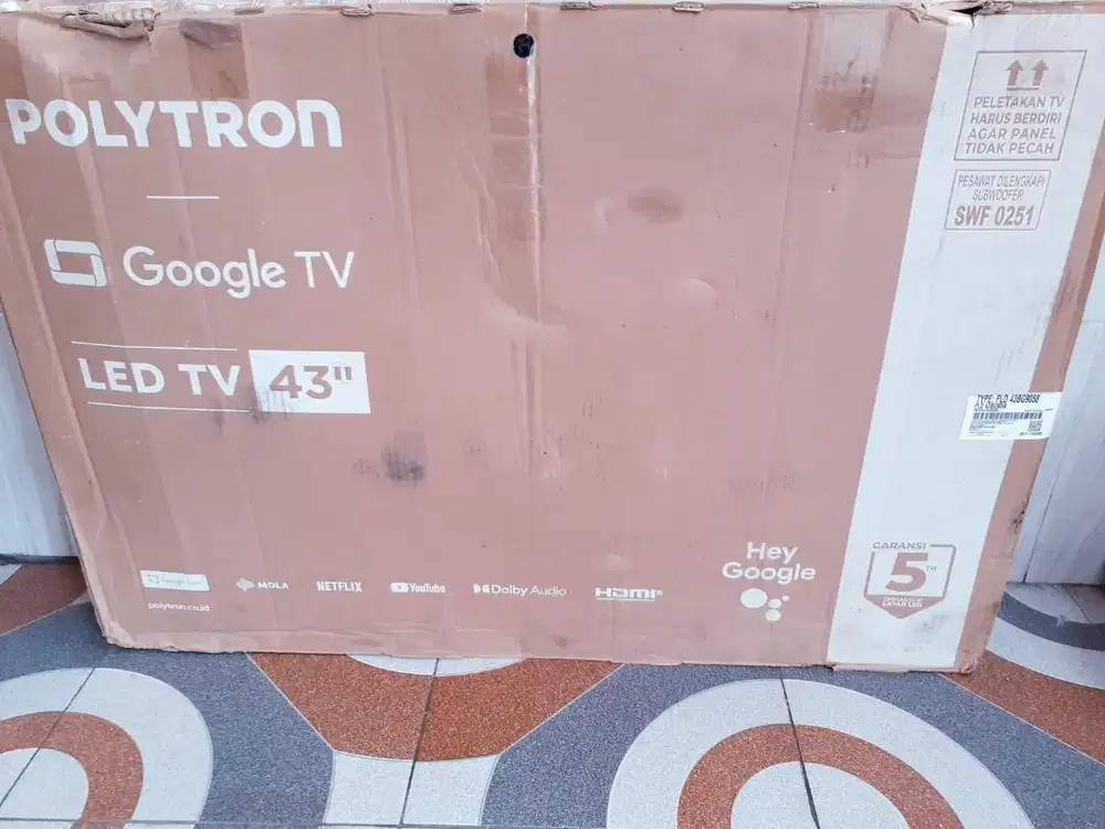 TV LED ANDROID POLYTRON 43IN SOUNDBAR DIGITAL NETFLIK YOUTUBE NORMAL