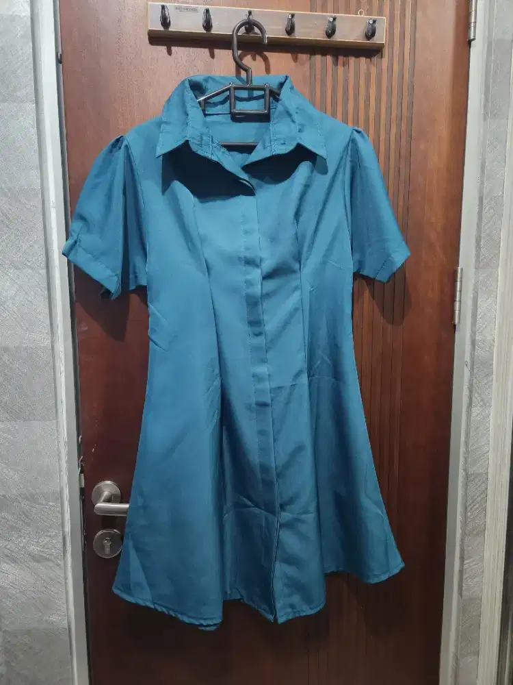 [NEW] Sachi Dress warna dark tosca By Fortune Lavie/Joannagohh