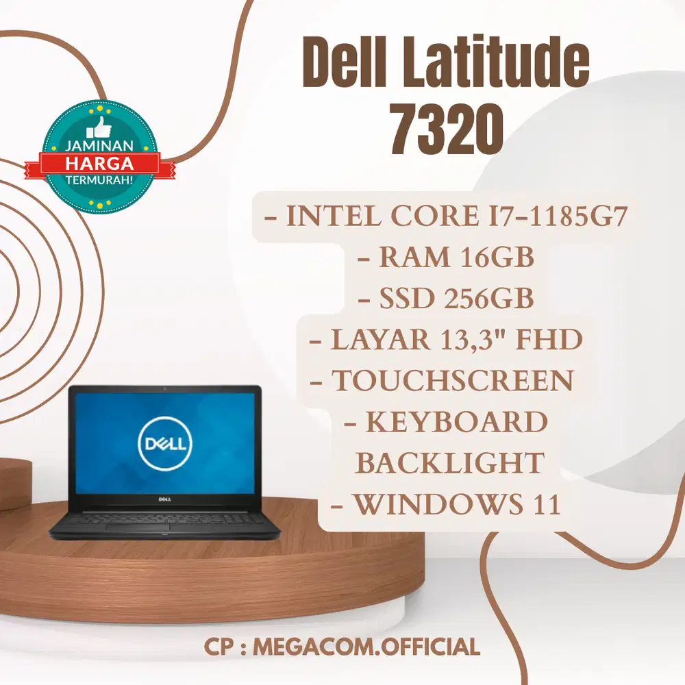 Dell Latitude 7320 Core i7-1185G7 16GB 256GB 14 FHD Touchscreen Win11
