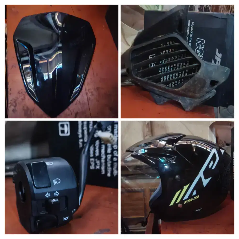 Take All Helm, Saklar, Visor, Cover Radiator Ex Aerox New