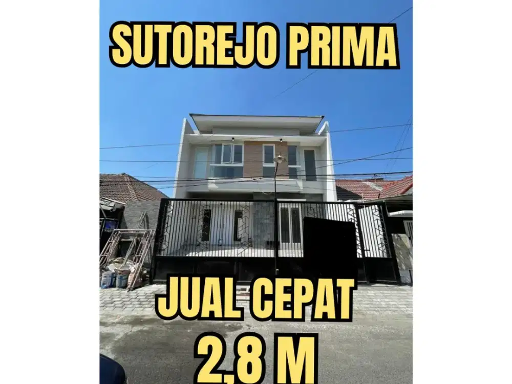 ‼️ JUAL CEPAAT, BU.‼️RUMAH BARU GRESS SUTOREJO PRIMA MULYOSARI BABATAN PANTAI MERR, SURABAYA TIMUR