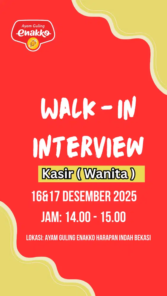 Walk - In Interview: Kasir (Khusus Wanita)