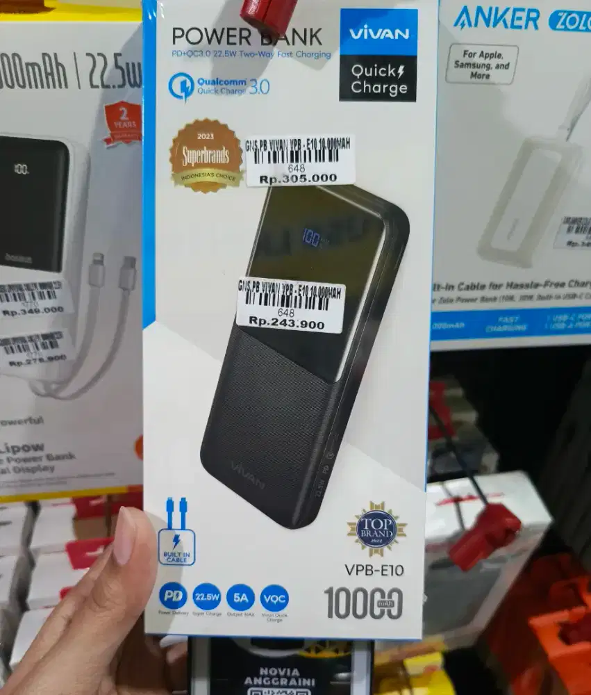 PB vivan VPB-E10 10.000MAH | ATLANTIS DAHSYAT