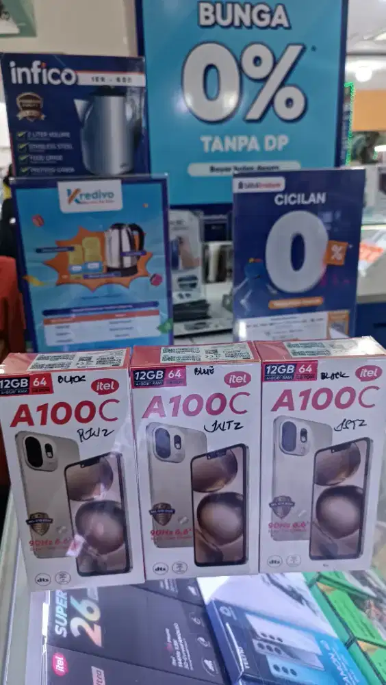 ITEL A100C RAM 4+8GB/64GB BISA KAS & KREDIT BARU GARANSI RESMI 1 TAHUN