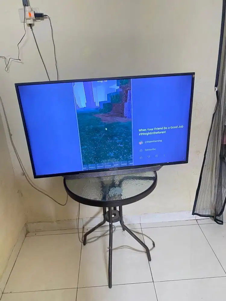 dijual tv polytron 32 inch + meja
