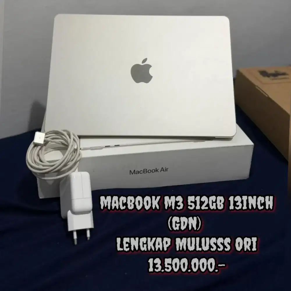 Macbook M3 512 (GDN) Layar 13 in