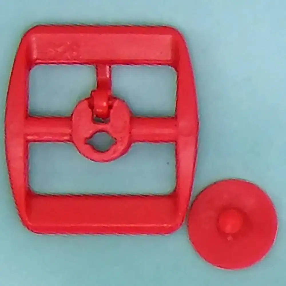 251215A Red Plastic Buckle 20mm 2cm Sendal Birkin Red Apple Gesper Buk