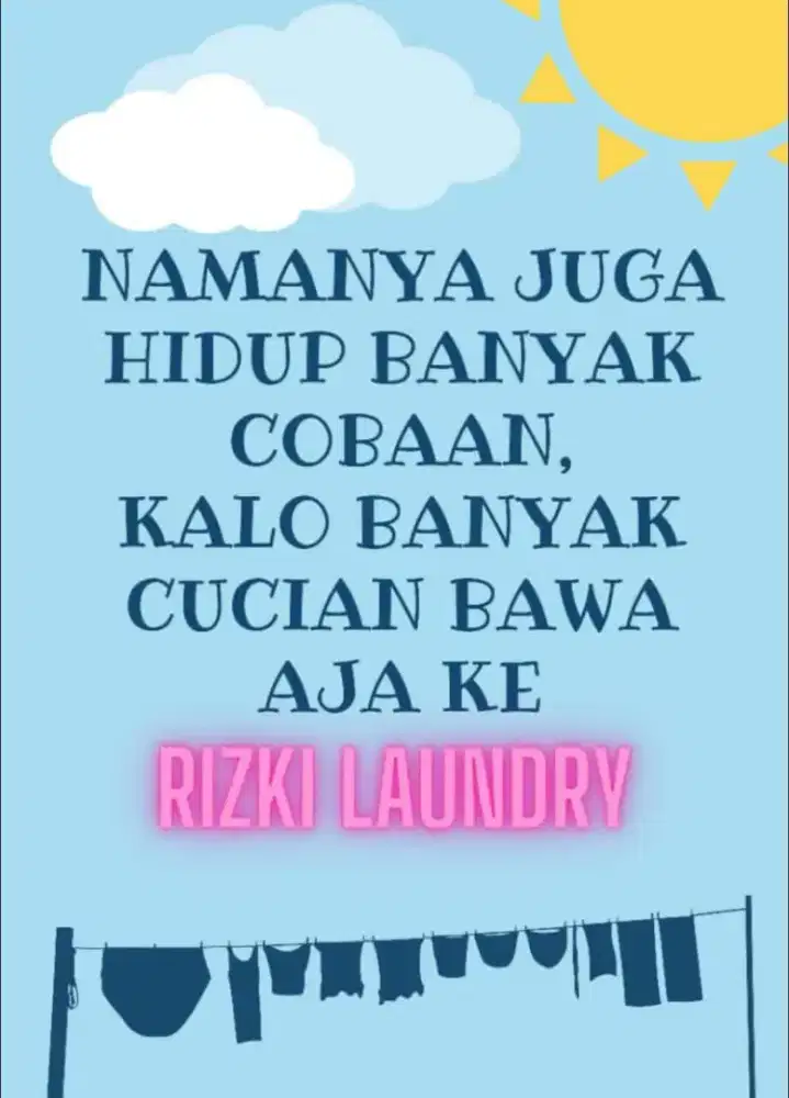 Di butuhkan karyawan laundry bagian gosok dan cuci