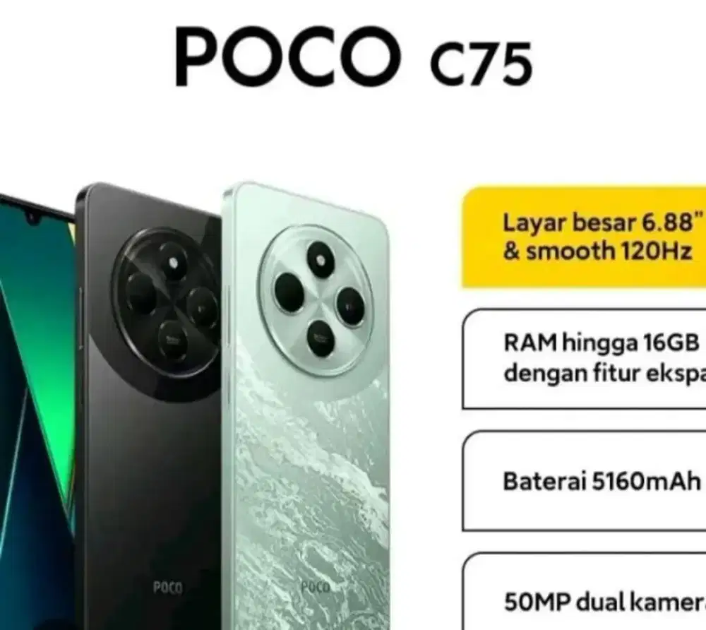 Poco c75 ram 8 mulus 100%