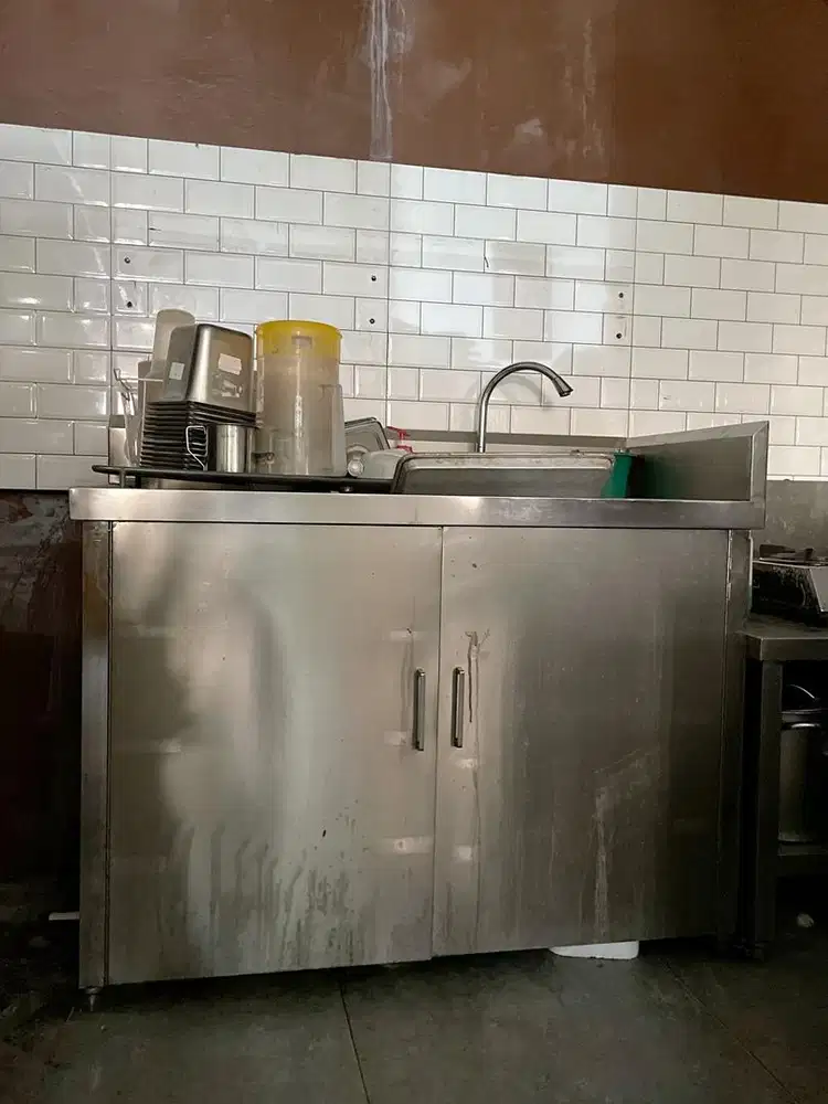 Meja bar stainless steel cafe