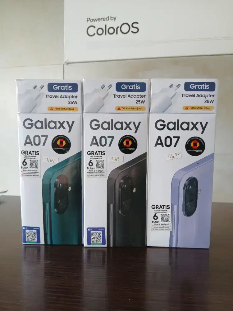 Samsung A07 RAM 4+4/64, HellioG99, 50MP,Baru fresh segel Garansi resmi