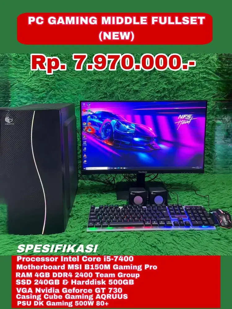 Ready Jual PC Gaming Middle Fullset (New)