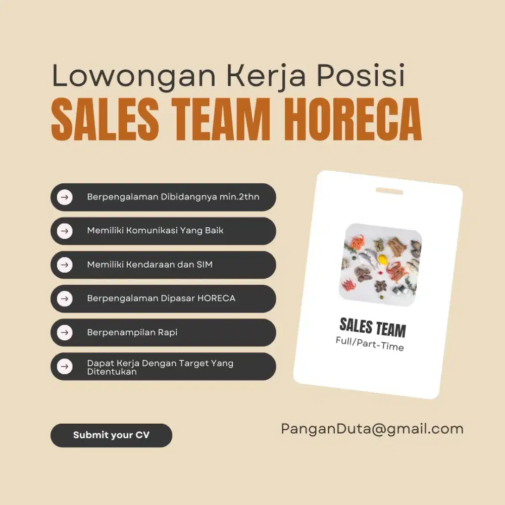 Dibutuhkan Lowongan Sales